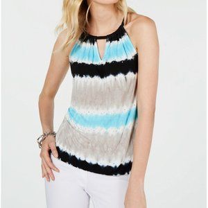 NEW INC TIE-DIE HALTER TOP